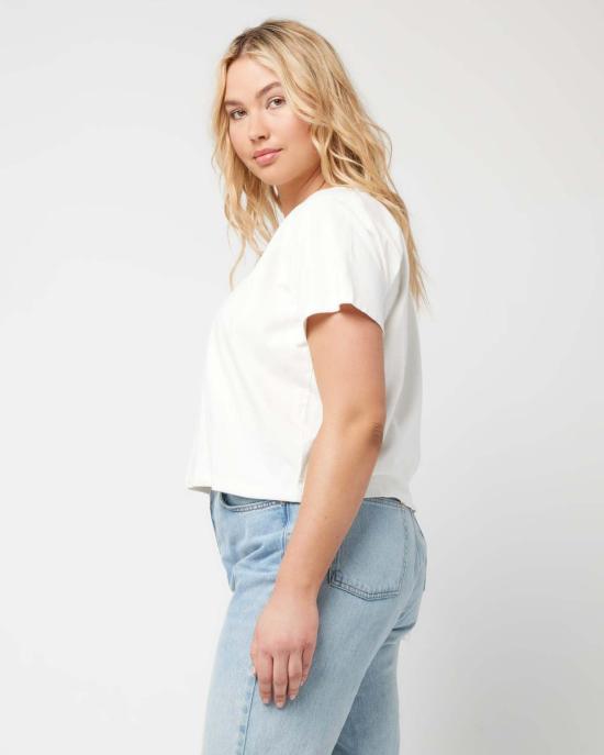  엘스페이스 반팔 티셔츠 LSpace 올데이 탑 크림 - L SPACE