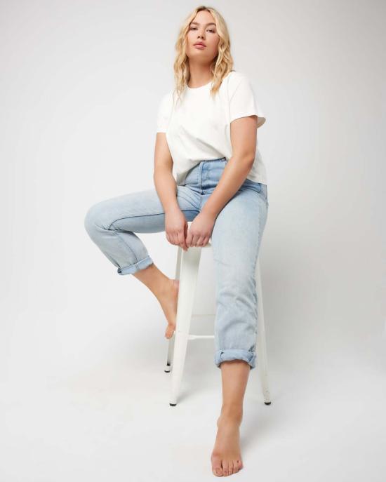  엘스페이스 반팔 티셔츠 LSpace 올데이 탑 크림 - L SPACE