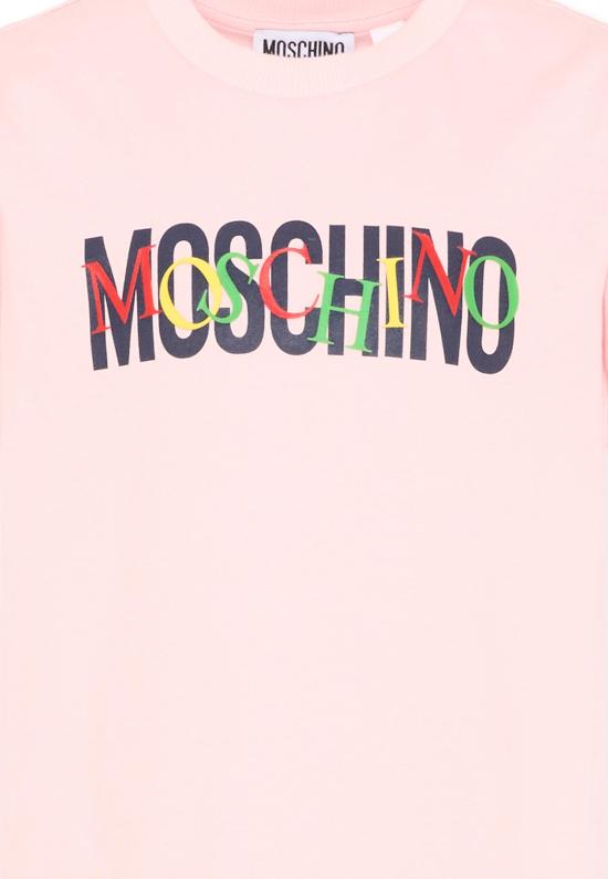 25FW [키즈] 모스키노 티셔츠 HUM05I LAA10 50209 PINK - MOSCHINO