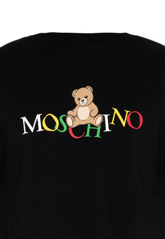 25FW [키즈] 모스키노 티셔츠 HPM05G LAA10 60100 BLACK - MOSCHINO