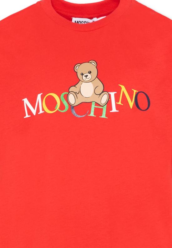 25FW [키즈] 모스키노 티셔츠 HPM05G LAA10 50109 RED - MOSCHINO