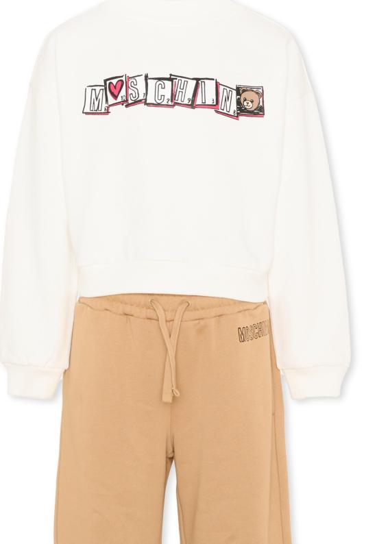 25FW [키즈] 모스키노 오버롤 HDK037 LCA58 83544 IVORY - MOSCHINO