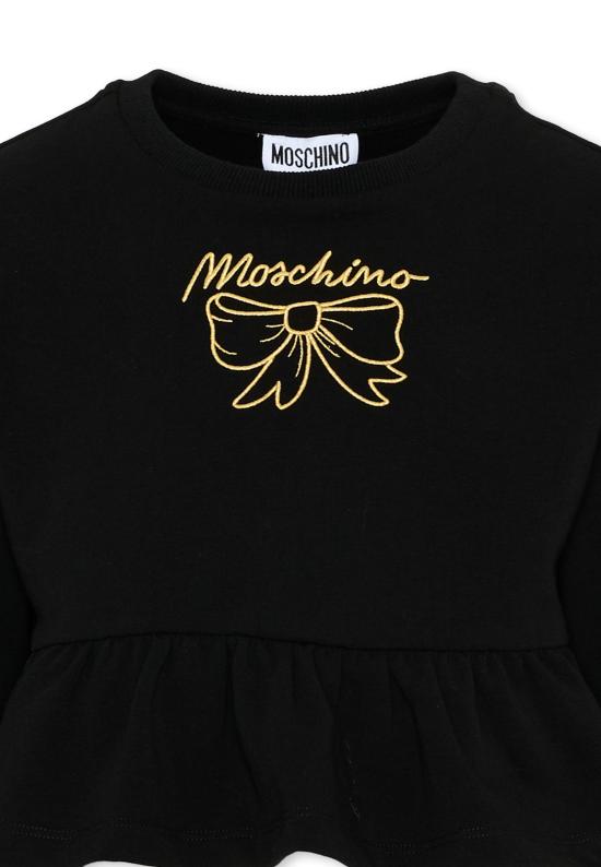 25FW [키즈] 모스키노 캐시미어 니트 HDF06H LDA18 60100 BLACK - MOSCHINO