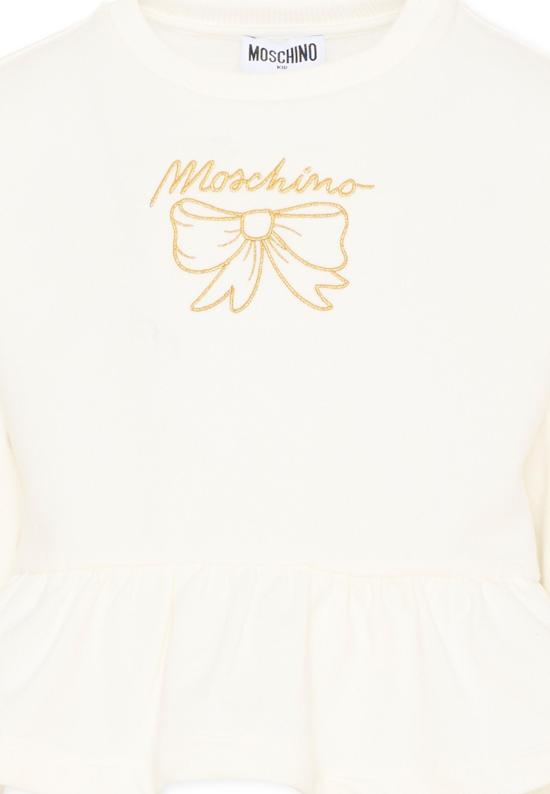 25FW [키즈] 모스키노 캐시미어 니트 HDF06H LDA18 10063 IVORY - MOSCHINO