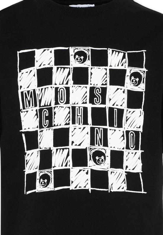 25FW [키즈] 모스키노 티셔츠 HUM05G LAA01 60100 BLACK - MOSCHINO