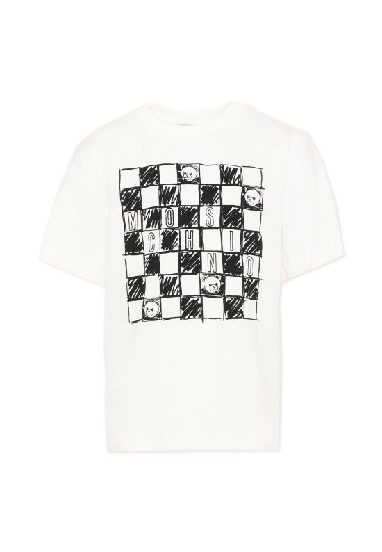 25FW [키즈] 모스키노 티셔츠 HUM05G LAA01 10063 IVORY