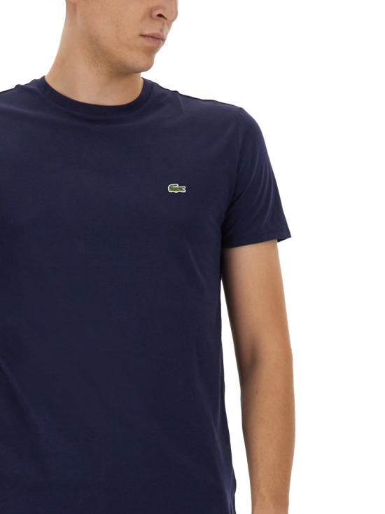 26FW 라코스테 피마 코튼 저지 크루넥 티셔츠 TH6709 166 BLUE - LACOSTE