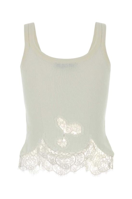 26SS 에르마노 설비노 민소매 티셔츠 D485L307APEKM 10602 White - ERMANNO SCERVINO