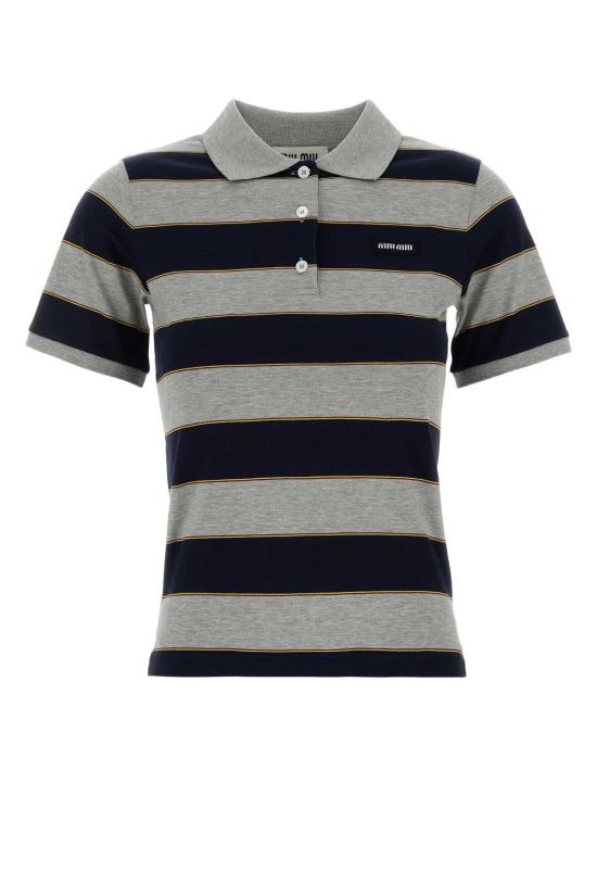 26SS 미우미우 폴로 티셔츠 MJN536SOOO14RT F005R Stripped