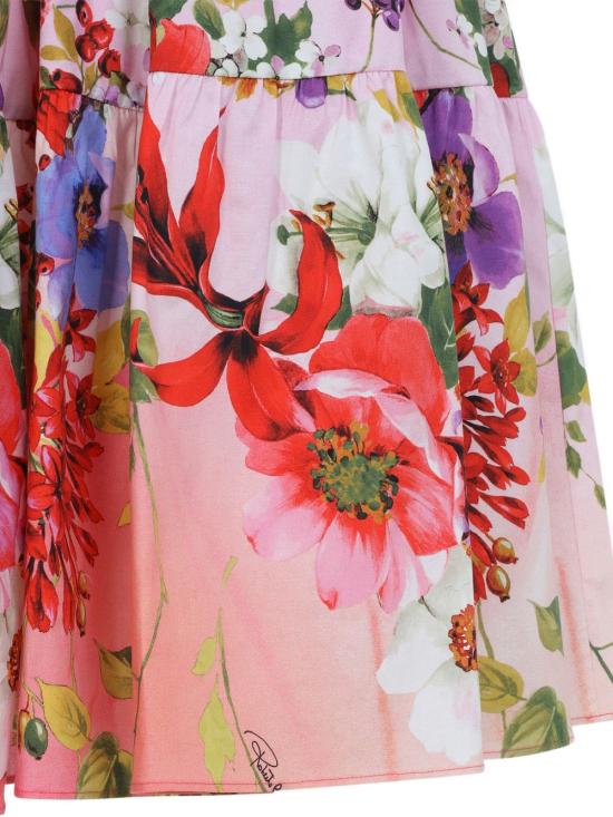 26SS 로베르토 카발리 미디 스커트 WQT303 3AR32D0509 Green fuchsia - ROBERTO CAVALLI