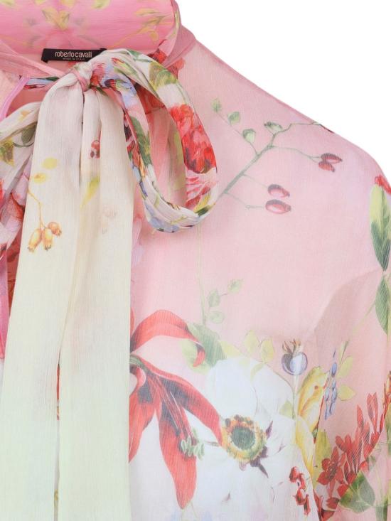 26SS 로베르토 카발리 미디 스커트 WQT712 CKR32D0509 Green fuchsia - ROBERTO CAVALLI