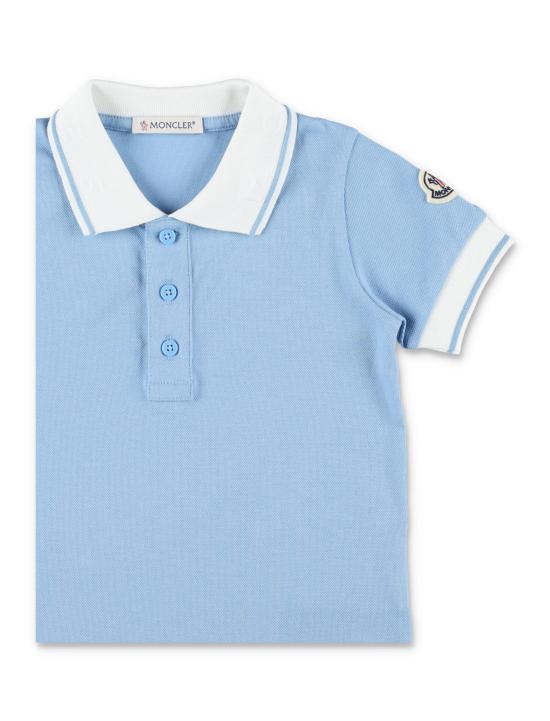 26SS [키즈] 몽클레어 폴로 셔츠 8A000018496F 70Q BLUE - MONCLER