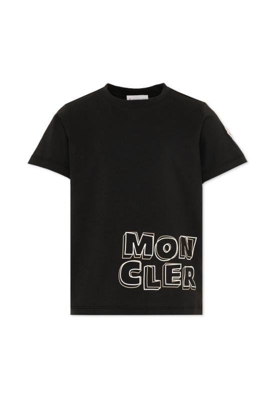 26SS [키즈] 몽클레어 티셔츠 L1954 8C00006 89AFV 999 BLACK