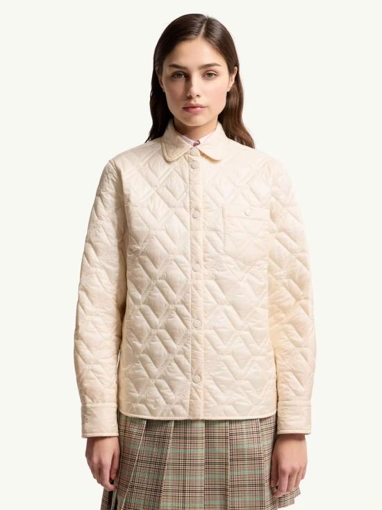 26SS 몽클레어 다이아몬드 퀼팅 패딩 셔츠 자켓 L10932F00001 788UY 052 WHITE - MONCLER