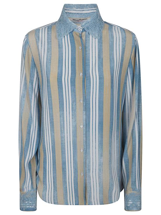 26SS 에르마노 설비노 셔츠 D482K394 APOQN S4807 ST RIGHE DE