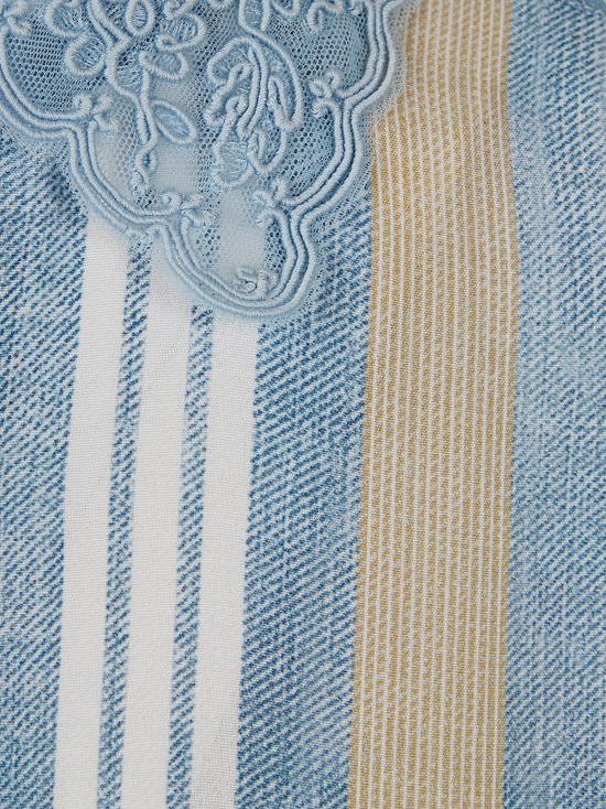 26SS 에르마노 설비노 셔츠 D482K394 APOQN S4807 ST RIGHE DE - ERMANNO SCERVINO