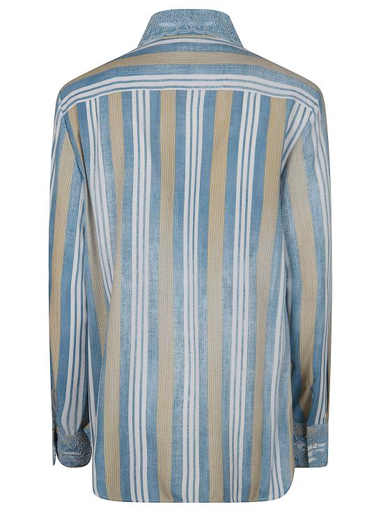 26SS 에르마노 설비노 셔츠 D482K394 APOQN S4807 ST RIGHE DE - ERMANNO SCERVINO