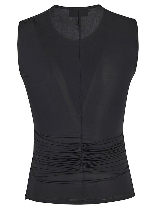 26SS 엘리자베타프랜치 민소매 티셔츠 TO03761E2 110 NERO - ELISABETTA FRANCHI