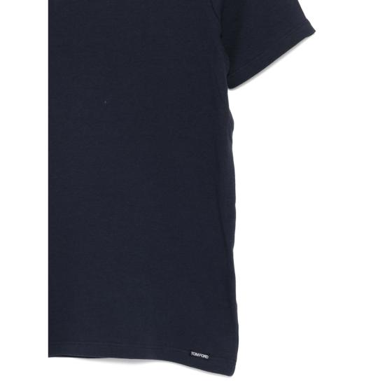 26SS 톰포드 코튼 크루넥 라운지 웨어 티셔츠 T4M081040 408 BLUE - TOMFORD