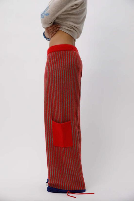  Adrian Cashmere 트레이닝/조거 팬츠 아드리안 캐시미어 골지 트레이닝  체리 - OTHER BRANDS