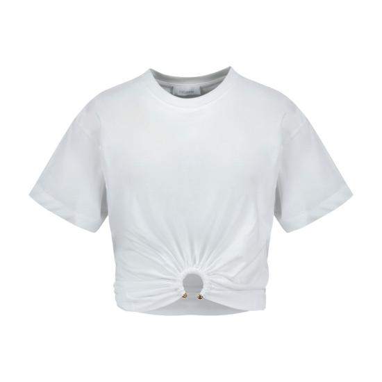 26SS 파코라반 반팔 티셔츠 23AJTO539CO0485 P109 ivory