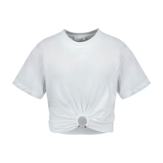 26SS 파코라반 반팔 티셔츠 23AJTO539CO0485 P109 ivory