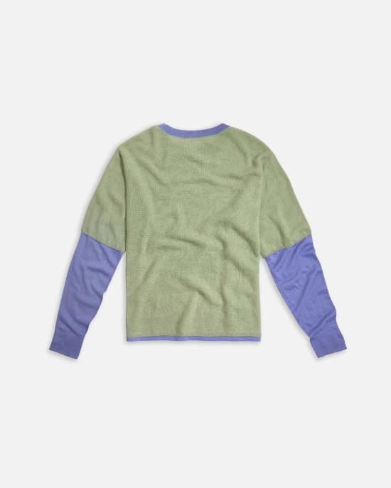  Adrian Cashmere 스웨터 아드리안 캐시미어 더블 레이어 티  세이지/라벤더 - OTHER BRANDS