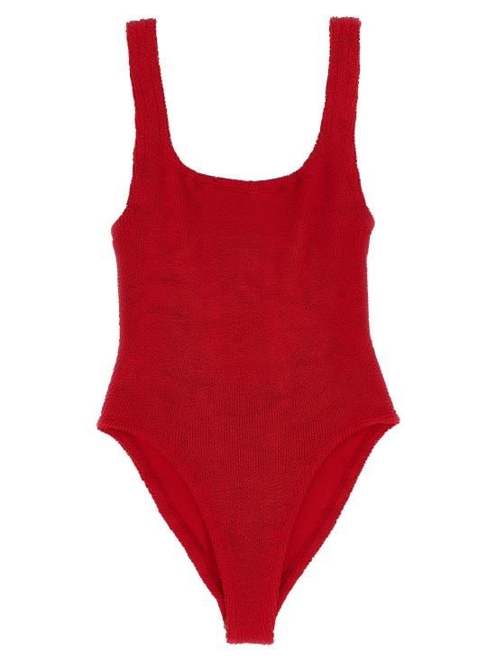 26SS 훈자 지 원피스 수영복 SQUARENECKSWIMRED Red