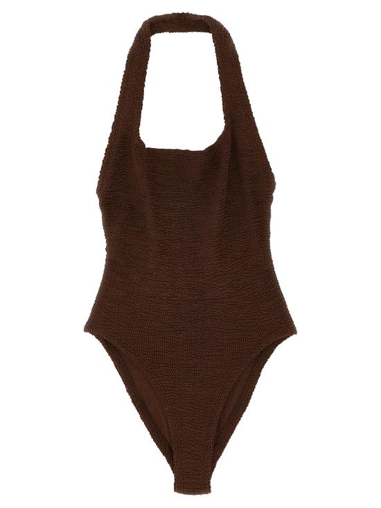 26SS 훈자 지 원피스 수영복 SANDYSWIMMETALLICCHOCOLATE Brown