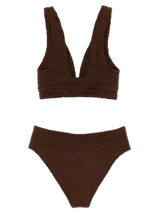 26SS 훈자 지 비키니 수영복 ANGELBIKINIMETALLICCHOCOLATE Brown - HUNZA G