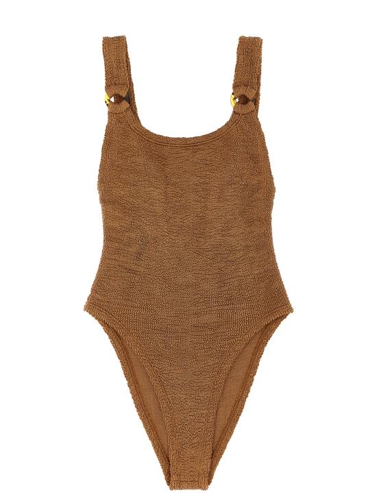 26SS 훈자 지 원피스 수영복 DOMINOSWIMMETALLICCOCOA Beige