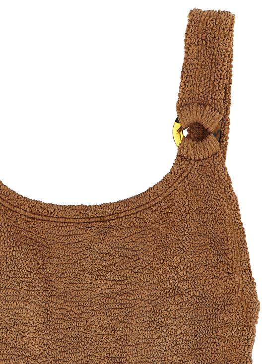 26SS 훈자 지 원피스 수영복 DOMINOSWIMMETALLICCOCOA Beige - HUNZA G