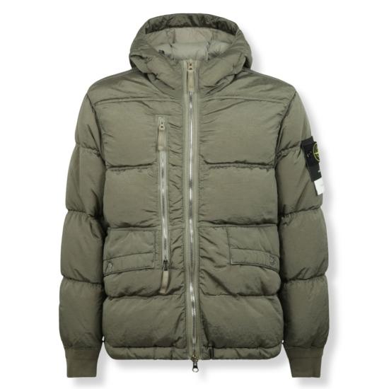 25FW 스톤 아일랜드 나일론 메탈 에코닐 후드 다운 파카 K2S154100088S0019 Green