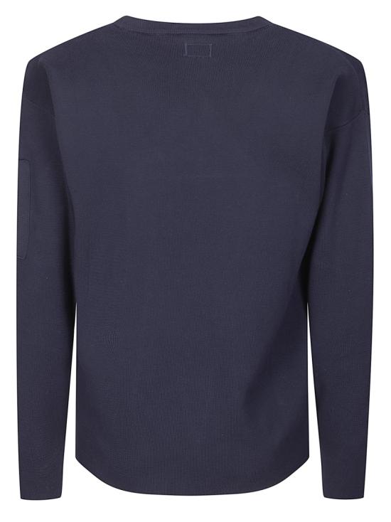 26SS 씨피 컴퍼니 코튼 씨 아일랜드 렌즈 스웨터 20CMKN097A110560A Blue - C.P. COMPANY