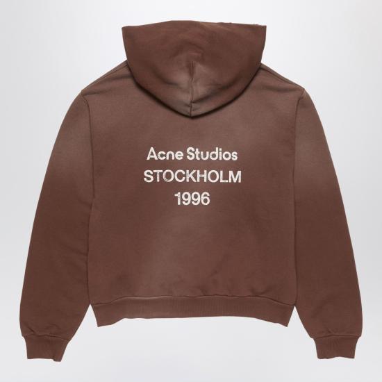 26SS 아크네 스튜디오 후드 티셔츠 CI0136UACO Brown - ACNE STUDIOS