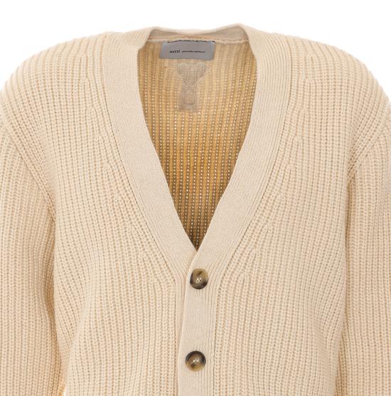 26SS 아미 알렉산드르 마티우시 가디건 UKC383 KN0161136 White - AMI ALEXANDRE MATIUSSI