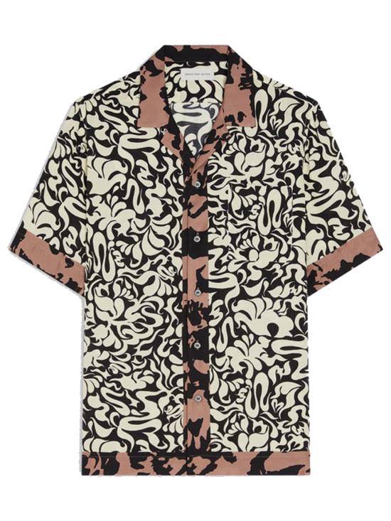 26SS 드리스 반 노튼 반팔 셔츠 261 020742 3084 900 Black