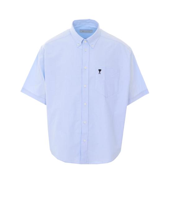 26SS 아미 알렉산드르 마티우시 반팔 셔츠 HSH823 CO0031450 Blue