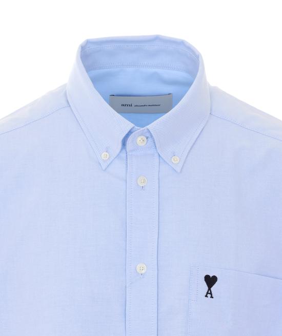 26SS 아미 알렉산드르 마티우시 반팔 셔츠 HSH823 CO0031450 Blue - AMI ALEXANDRE MATIUSSI