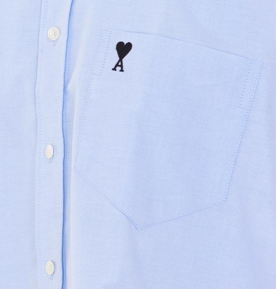 26SS 아미 알렉산드르 마티우시 반팔 셔츠 HSH823 CO0031450 Blue - AMI ALEXANDRE MATIUSSI