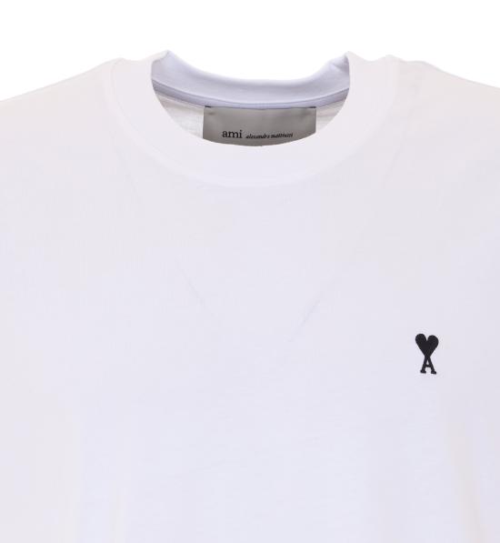 26SS 아미 알렉산드르 마티우시 반팔 티셔츠 HTS346 724100 White - AMI ALEXANDRE MATIUSSI
