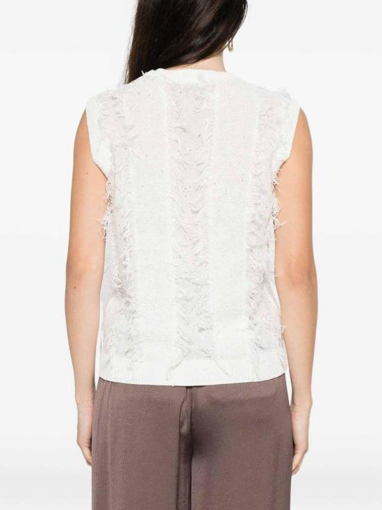 26SS 페세리코 민소매 티셔츠 A98209F079106A02A White - PESERICO