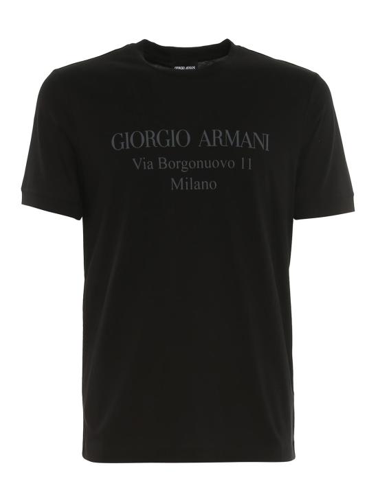 26SS 조르지오 아르마니 반팔 티셔츠 3GST57SJMCZUC99 Black