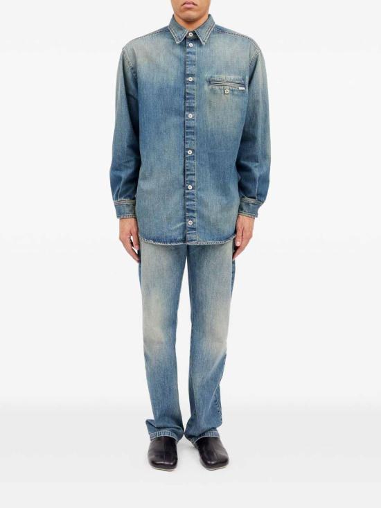  MM6 메종마르지엘라 데님 셔츠 SH0DT0044M30055961 Blue - MM6 MAISON MARGIELA