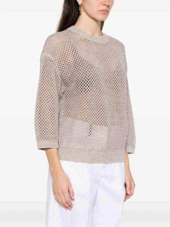 26SS 페세리코 반팔 티셔츠 A99083F079106B49B Brown - PESERICO