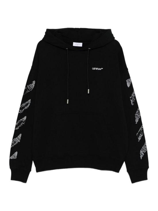 26FW 오프화이트 후드 티셔츠 OMBB085F25FLE00R5010 Black