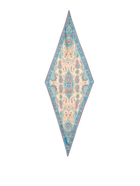 26SS 에트로 플로럴 & 리피 페이즐리 프린트 모티프 실크 스카프 WAXA0017AKE20X0804 Multicolour - ETRO