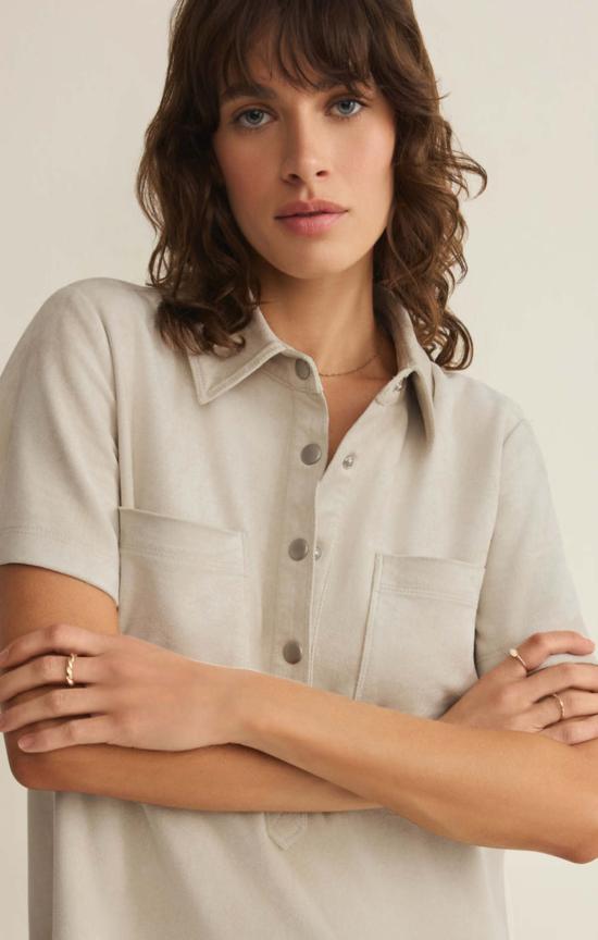  Z Supply 숏 원피스 시드니 스웨이드 미니 드레스 크리스탈 - OTHER BRANDS