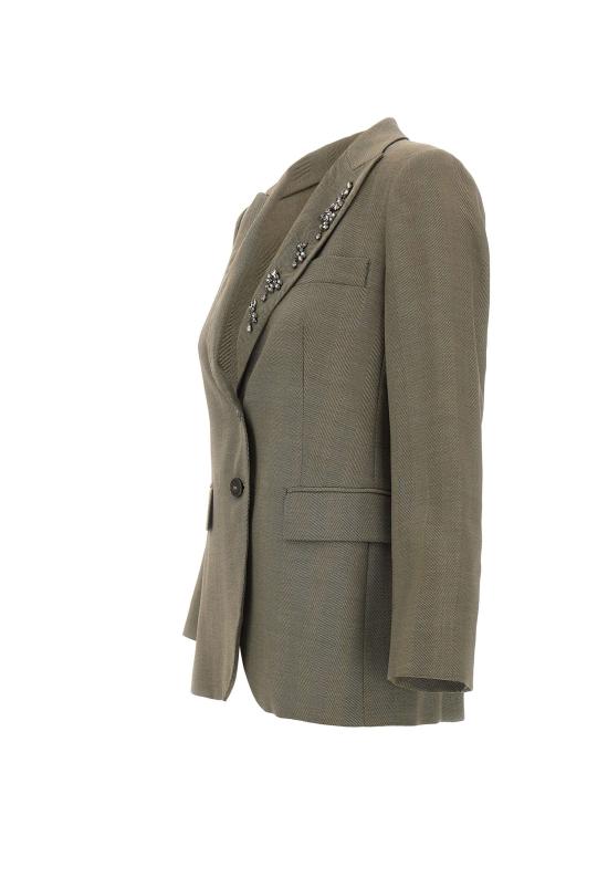 25FW 마렐라 수트 자켓 2523046131200 002 Green - MARELLA