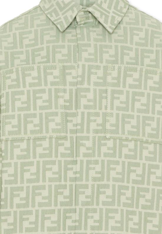 26SS [키즈] 펜디 자켓 JUA272 AVW1 F1DS6 GREEN - FENDI